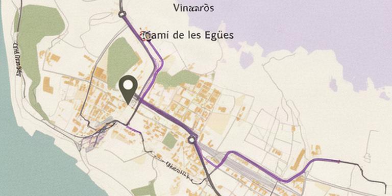 Mapa de ubicación de la oficina de Ibarra Hogar S.L. en Camí de les Egües, Vinaròs