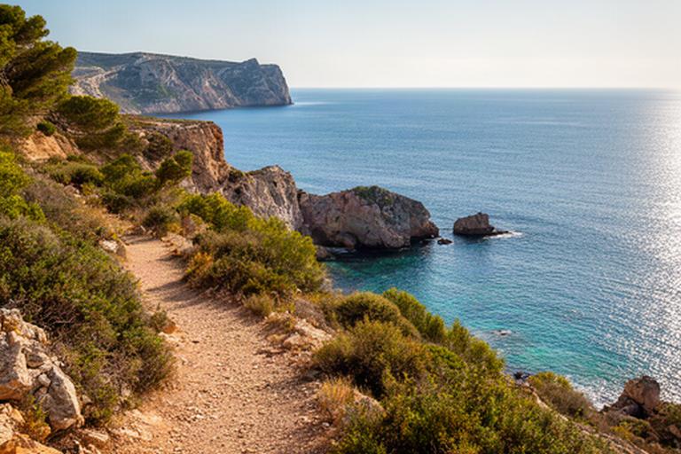 Sendero de la Sierra de Irta con vistas al mar y calas rocosas