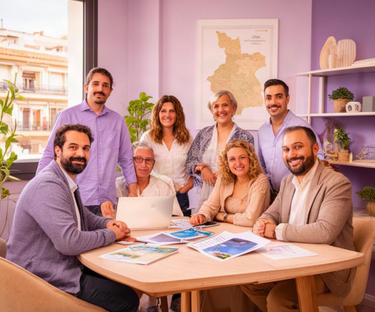 Equipo de Ibarra Hogar S.L. reunido en la oficina de Camí de les Egües en Vinaròs